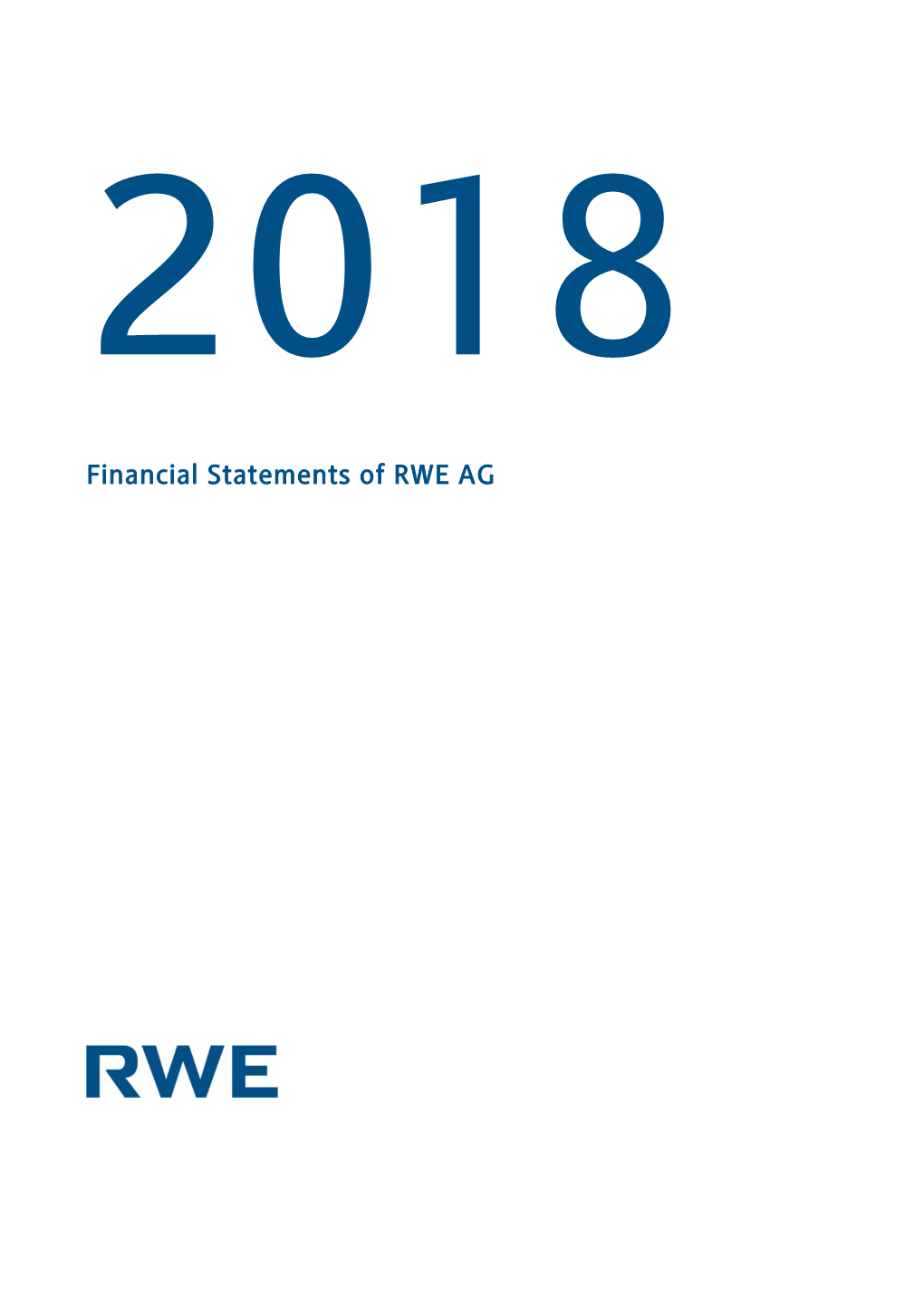 Financial Statements 2018 of RWE AG