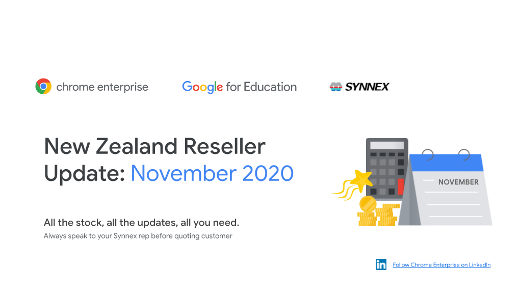 New Zealand Reseller Update: November 2020