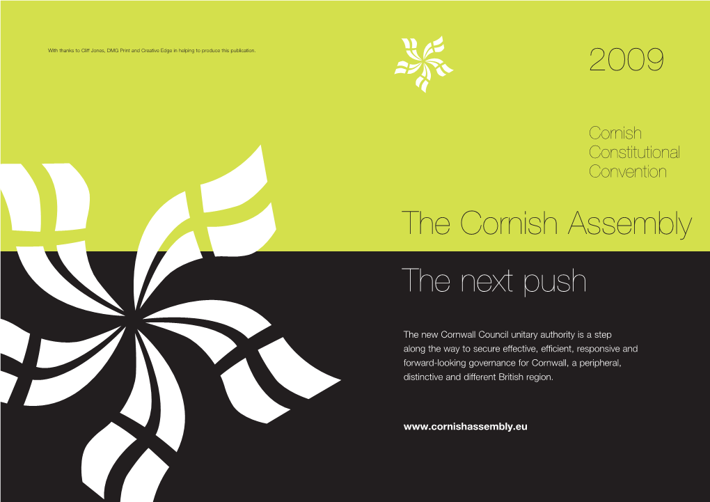 The Cornish Assembly the Next Push 2009