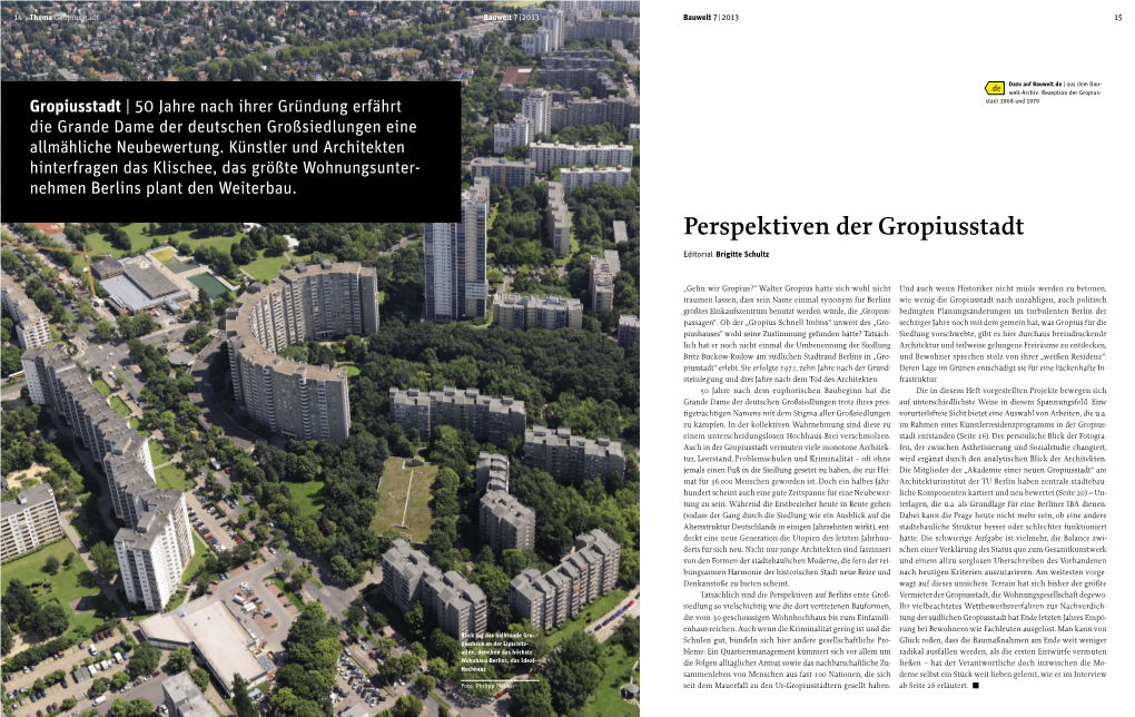 Perspektiven Der Gropiusstadt