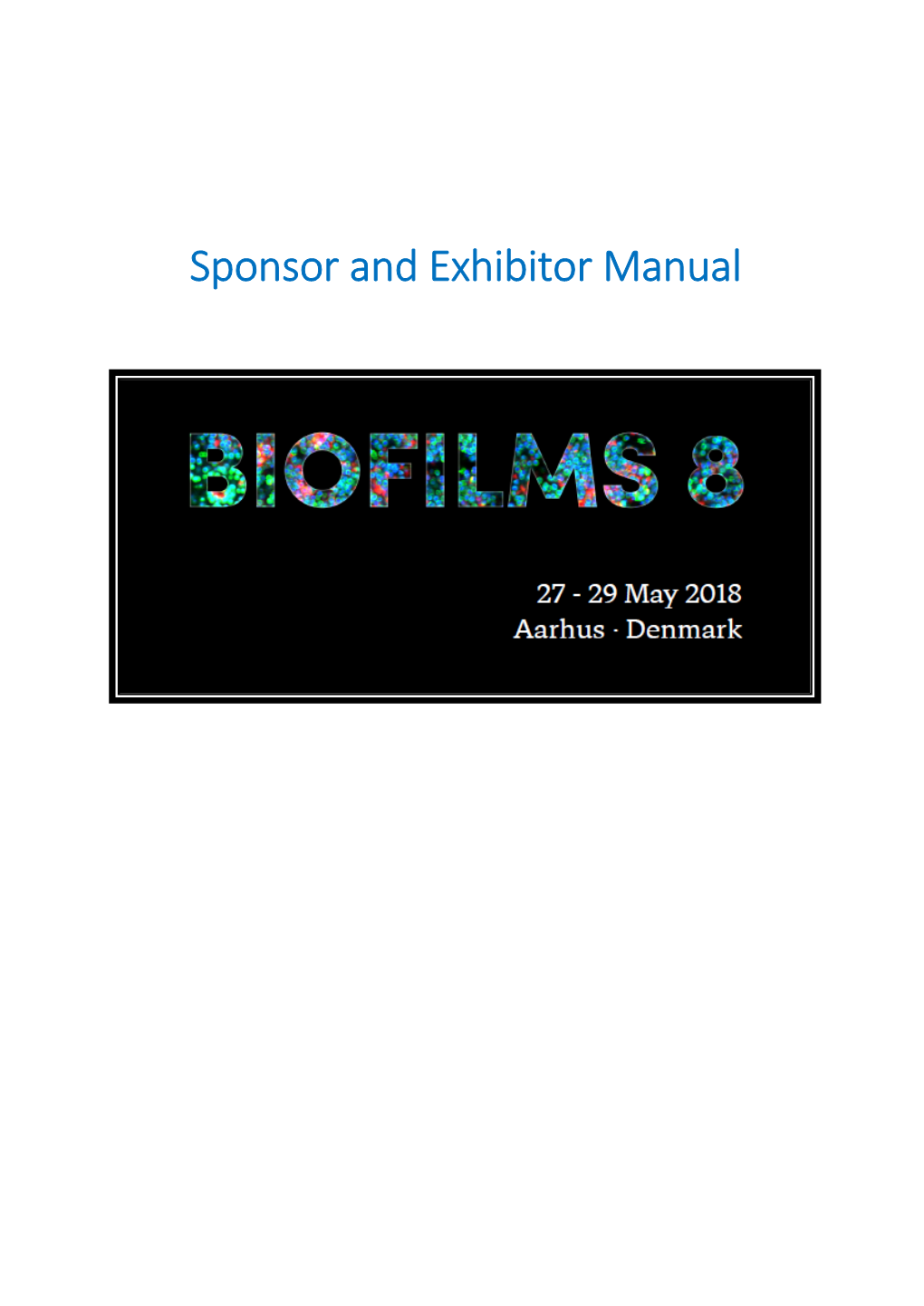 Sponsor and Exhibitor Manual