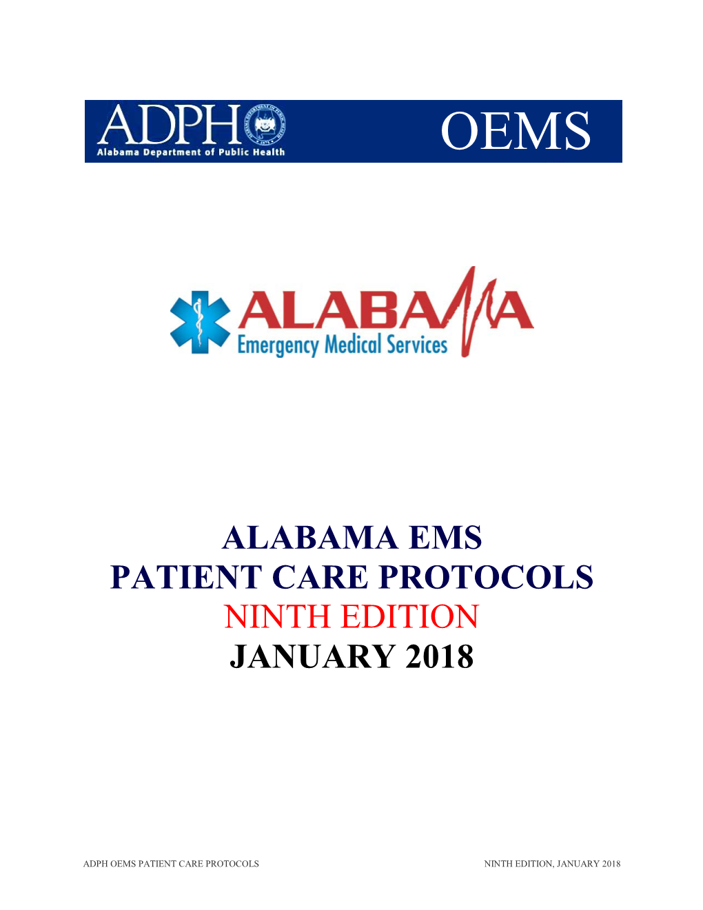 Alabama Ems Patient Care Protocols Ninth Edition January 2018