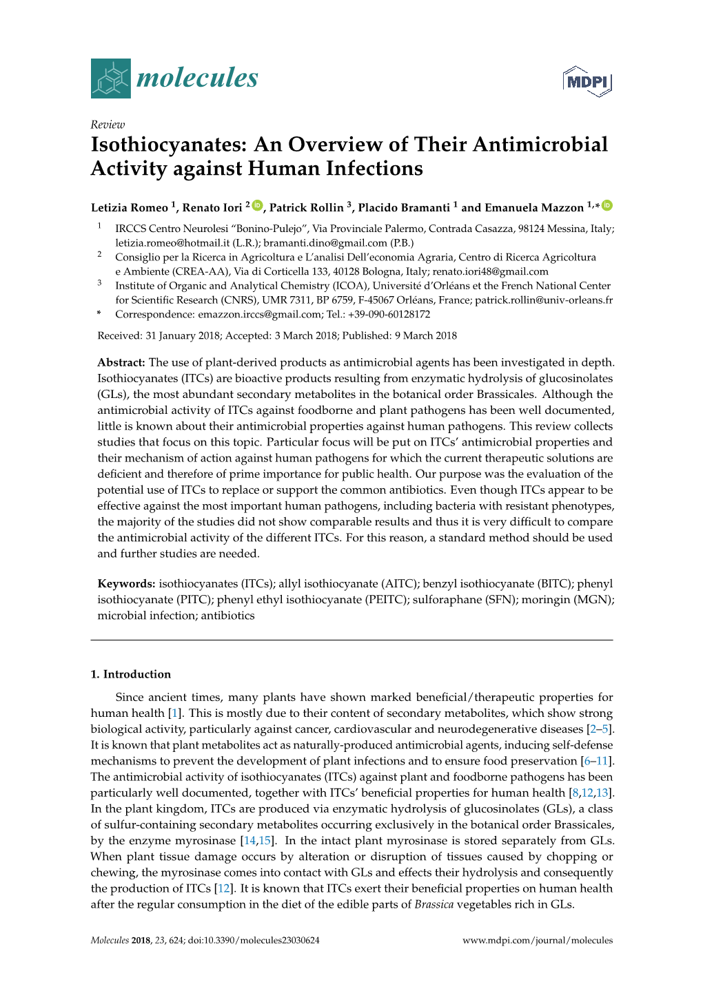 An Overview of Their Antimicrobial Activity Against Human Infections