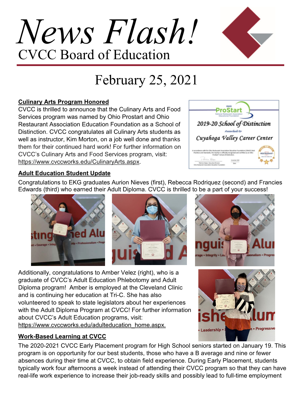 CVCC Board of Education February 25, 2021