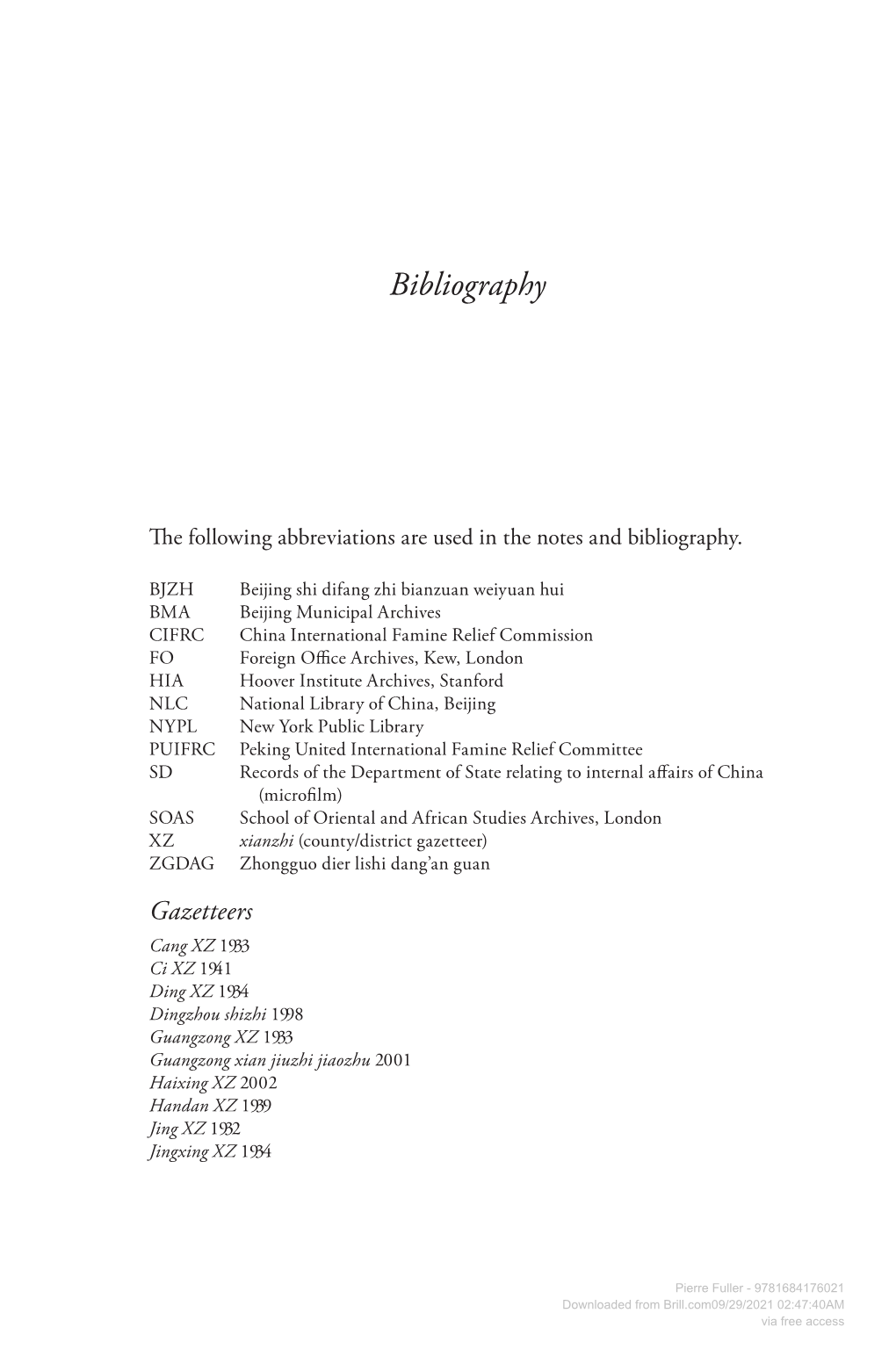 Downloaded from Brill.Com09/29/2021 02:47:40AM Via Free Access 312 Bibliography