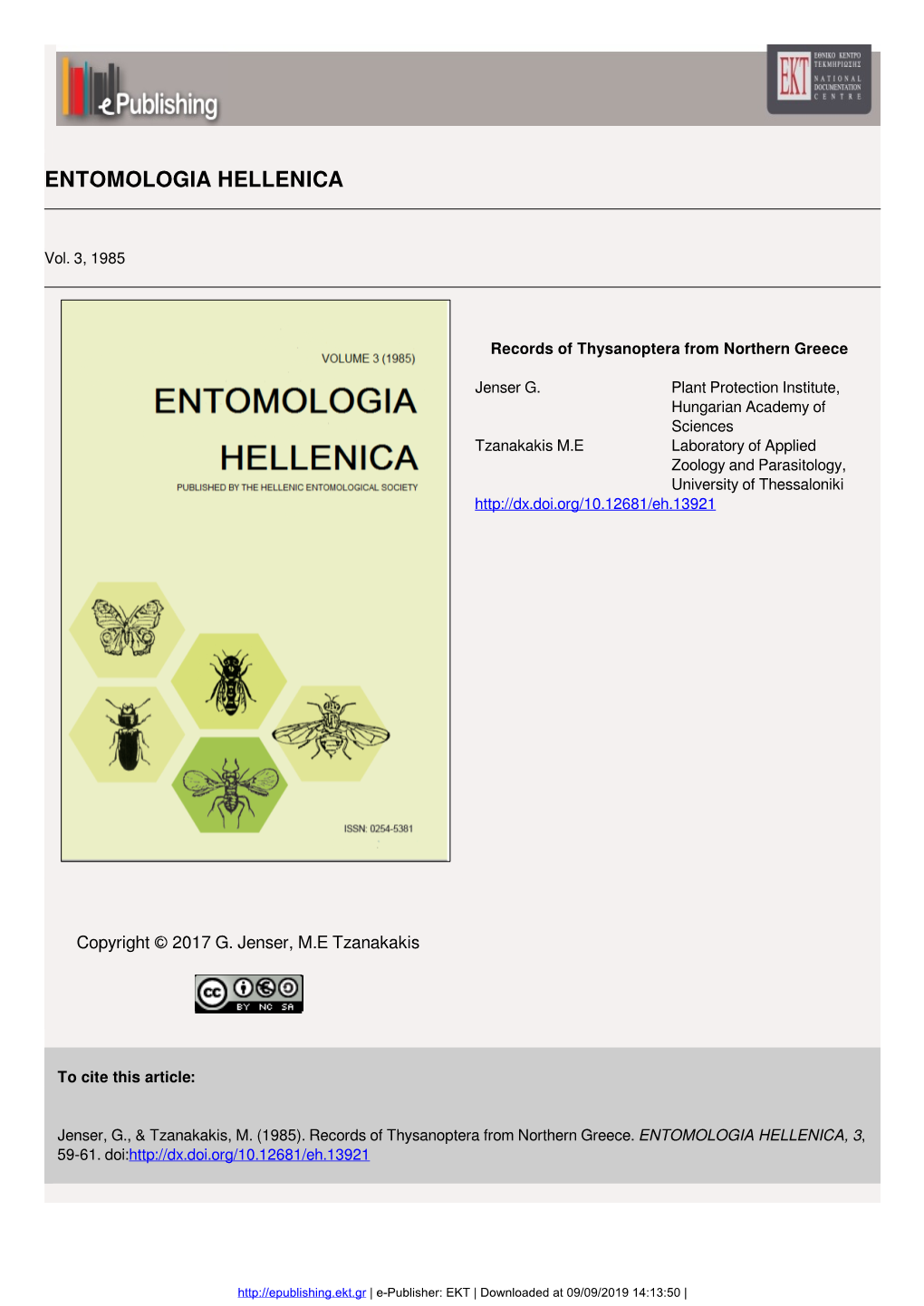 Records of Thysanoptera from Northern Greece1