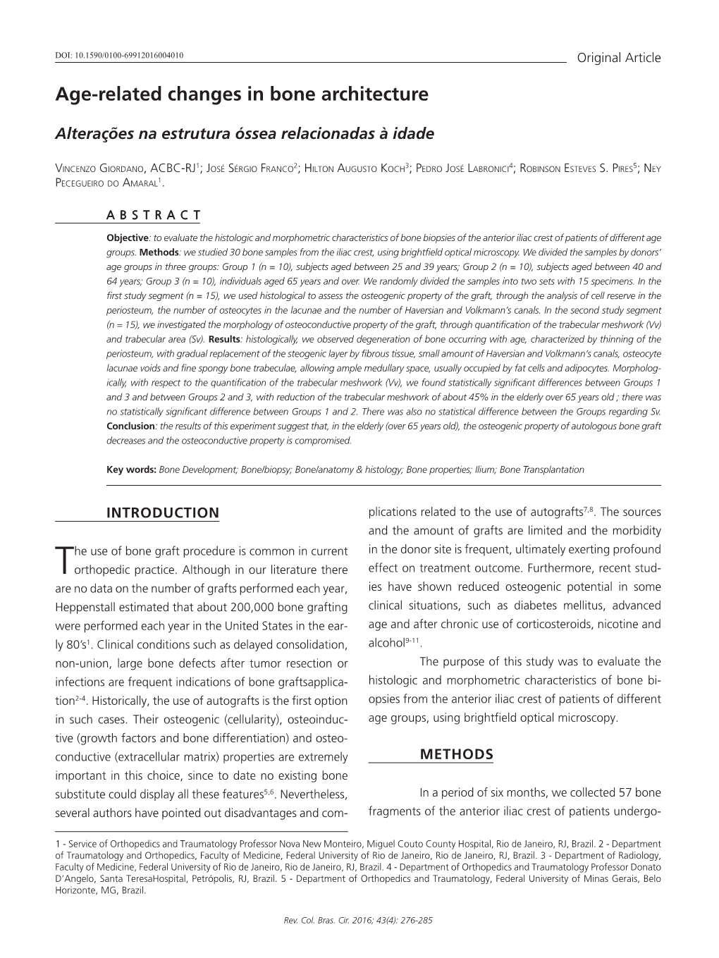 Age-Related Changes in Bone Architecture