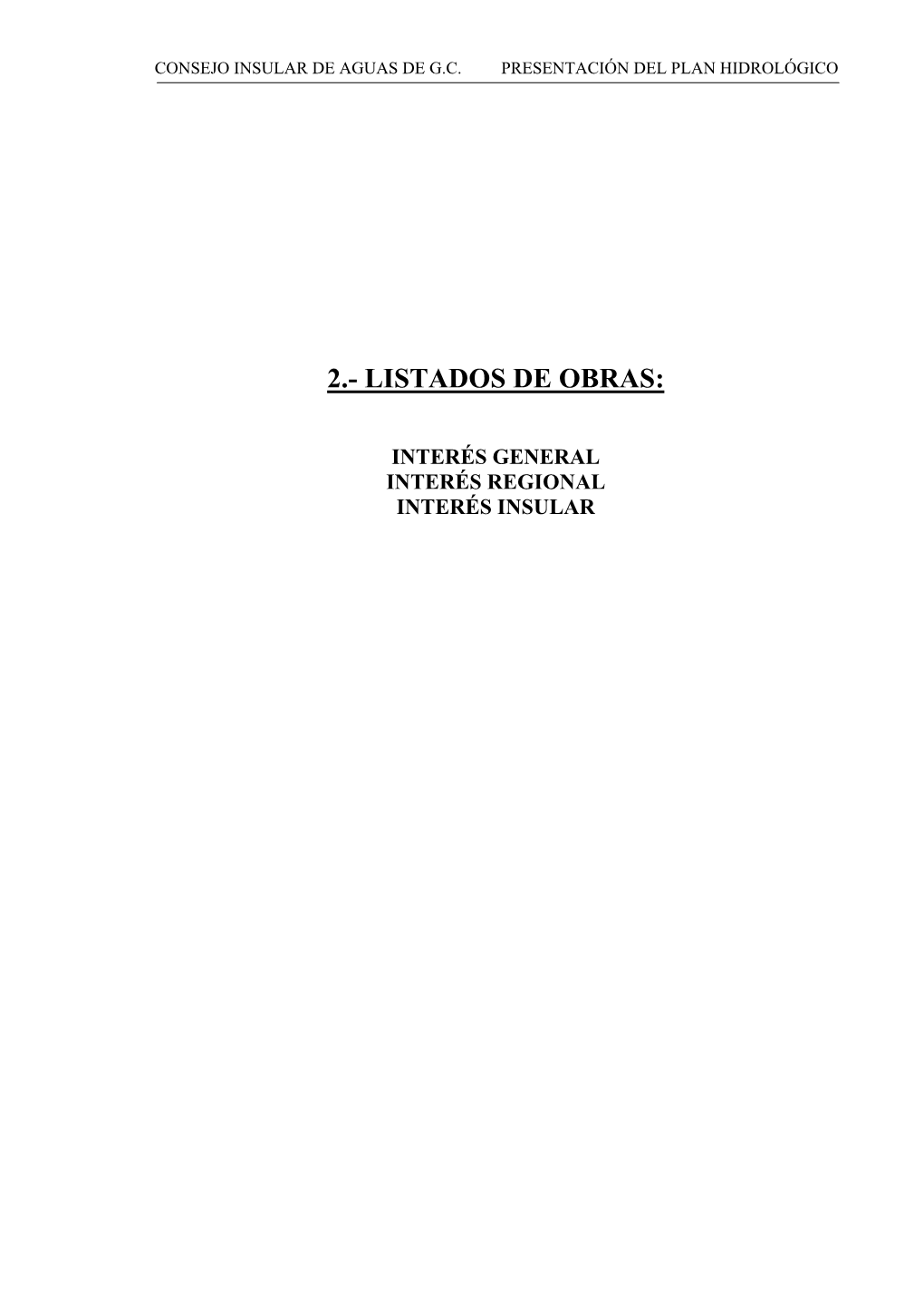 2.- Listados De Obras