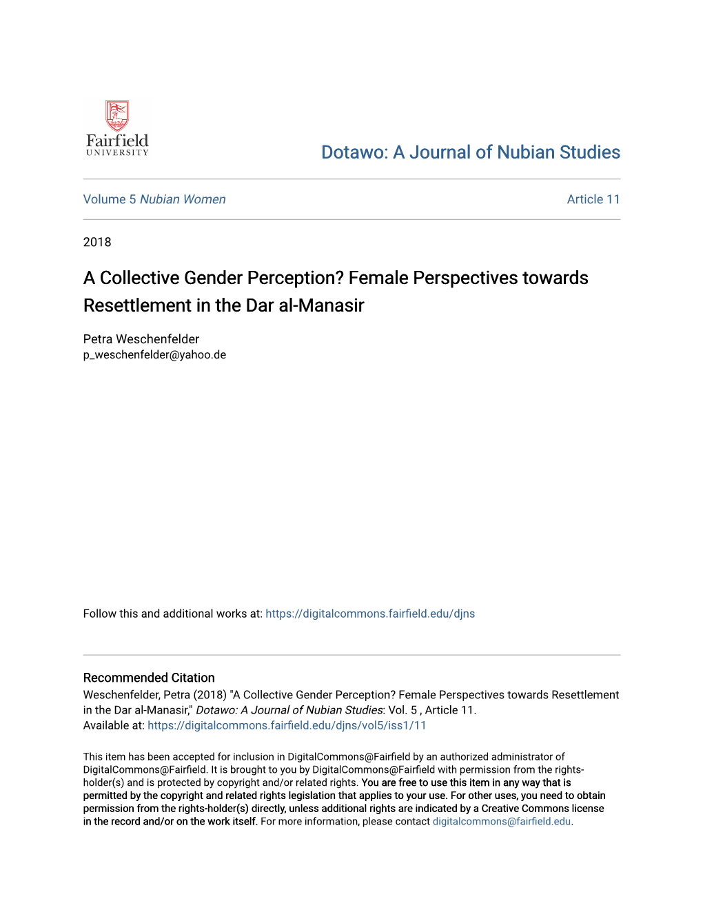 Female Perspectives Towards Resettlement in the Dar Al-Manasir