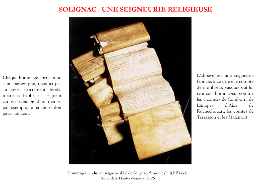 ABBAYE DE SOLIGNAC : Les Bâtiments Conventuels 1676 - Extrait Du Registre Manuscrit De Dom Estiennot (6H3), Vue De L’Abbaye Avant Sa Reconstruction (1720-1760)