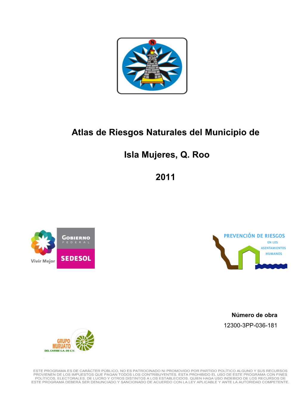 Atlas De Riesgos Naturales Del Municipio De Isla Mujeres, Q. Roo