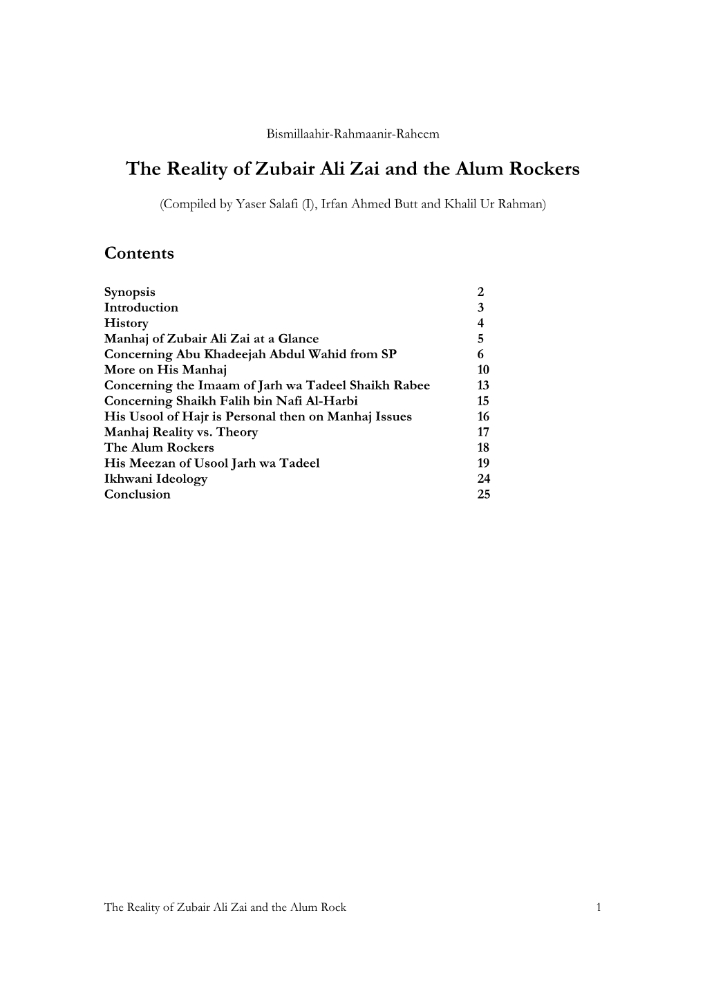 The Reality of Zubair Ali Zai and the Alum Rockers