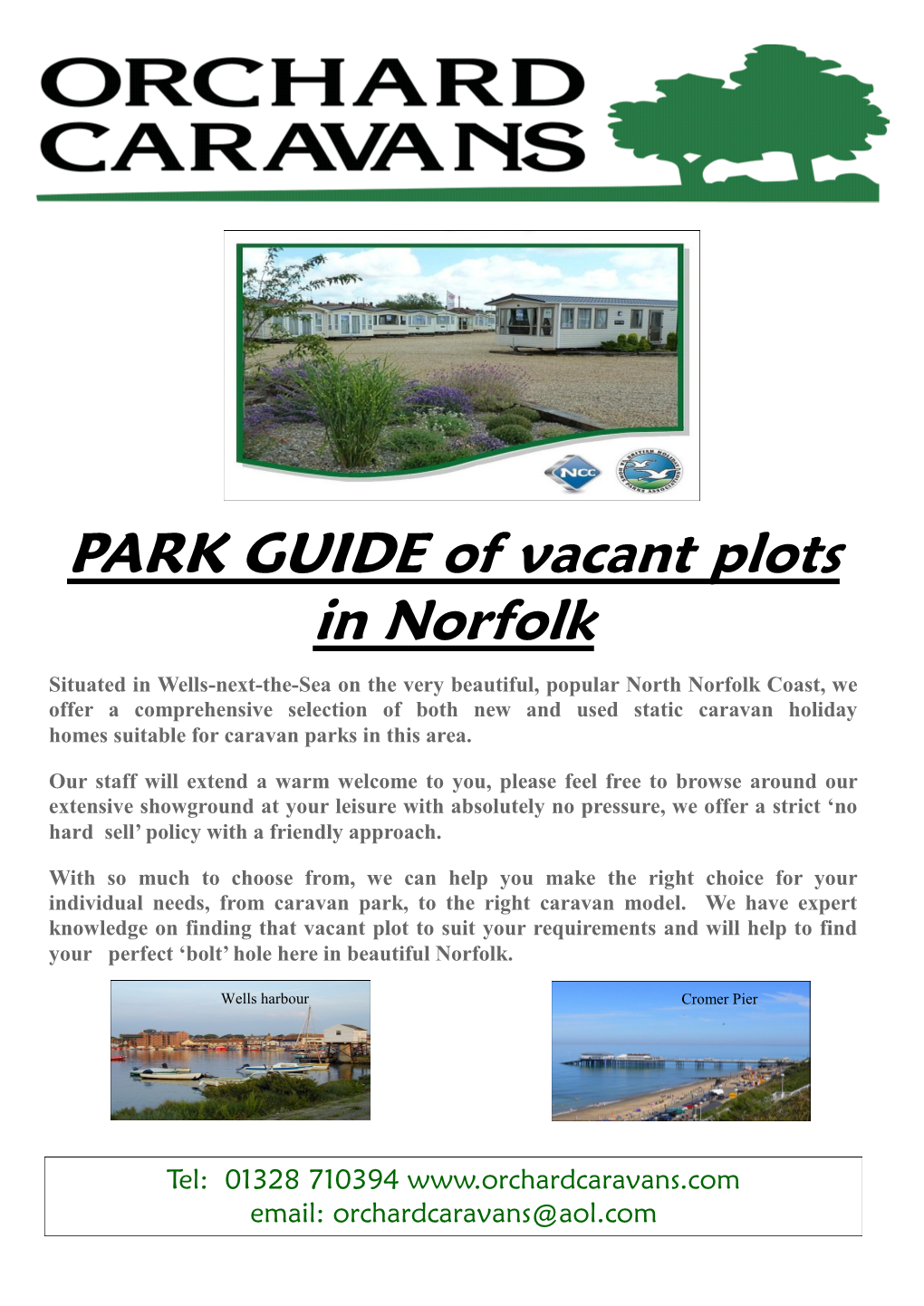 PARK GUIDE of Vacant Plots in Norfolk
