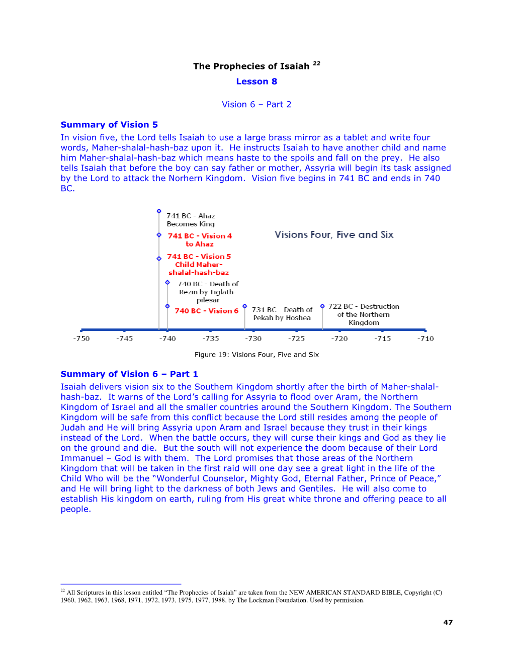 The Prophecies of Isaiah 22 Lesson 8 Vision 6