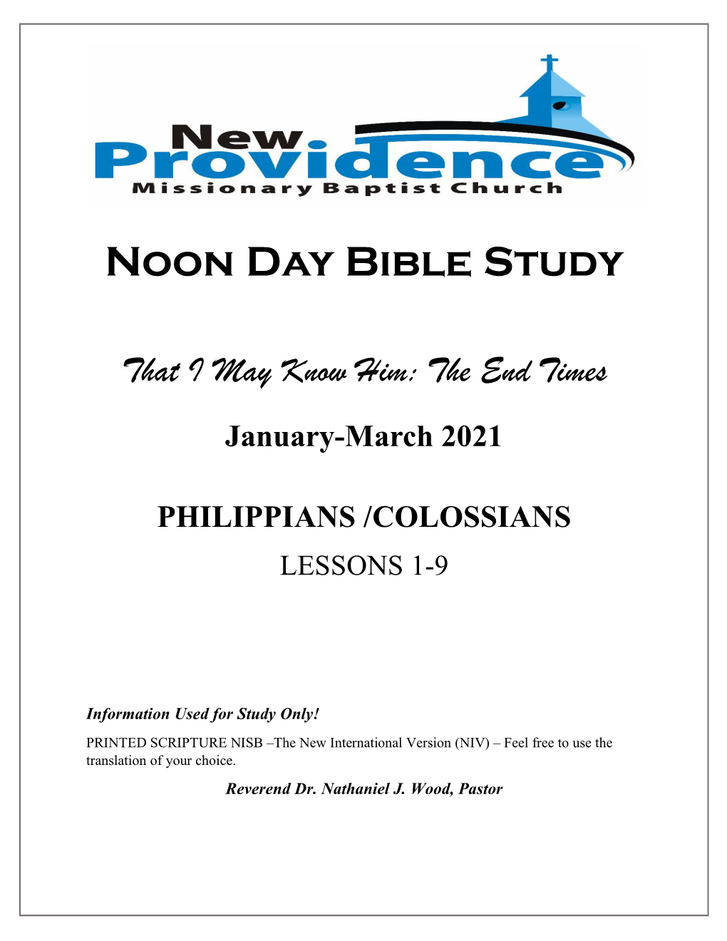 Noon Day Bible Study