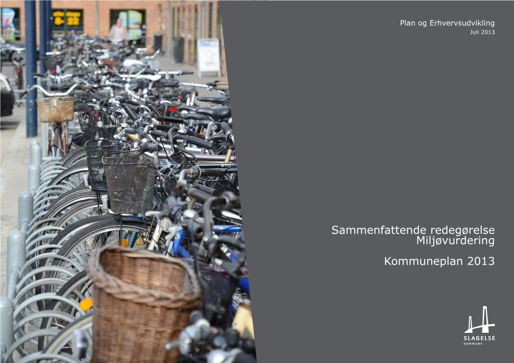 Sammenfattende Redegørelse Miljøvurdering Kommuneplan 2013 Slagelse Kommune Kommuneplan 2013 - Sammenfattende Redegørelse 2