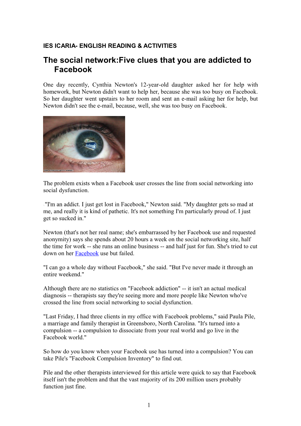 Five Clues That You Are Addicted to Facebook