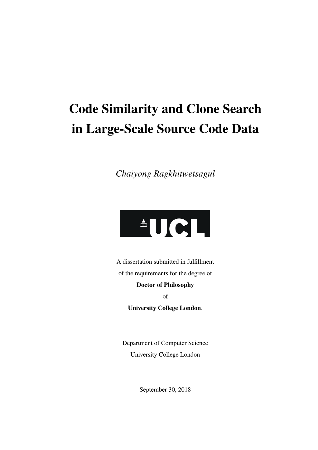 Code Similarity and Clone Search in Large-Scale Source Code Data