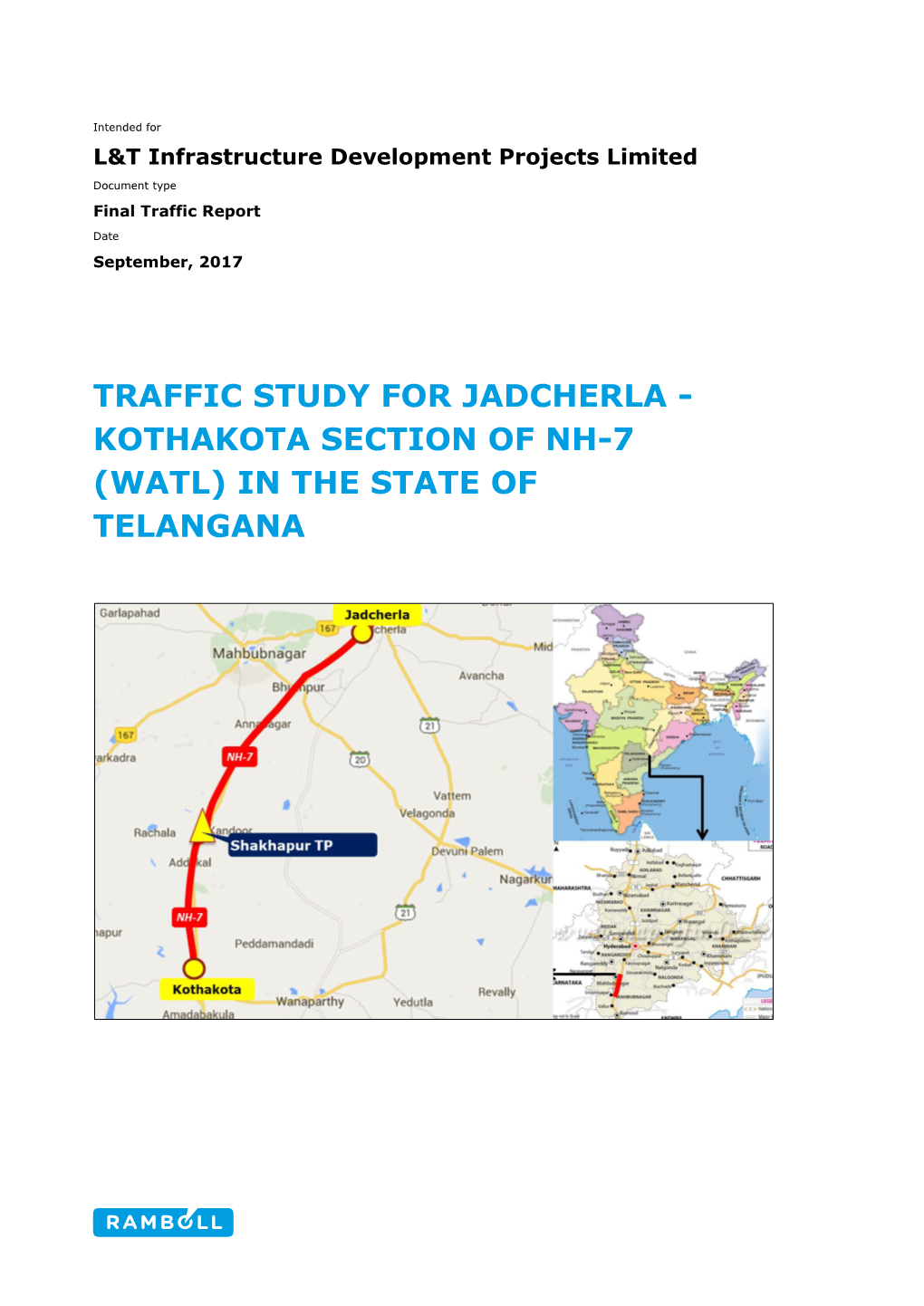 Traffic Study for Jadcherla - Kothakota Section of Nh-7 (Watl) in the State of Telangana