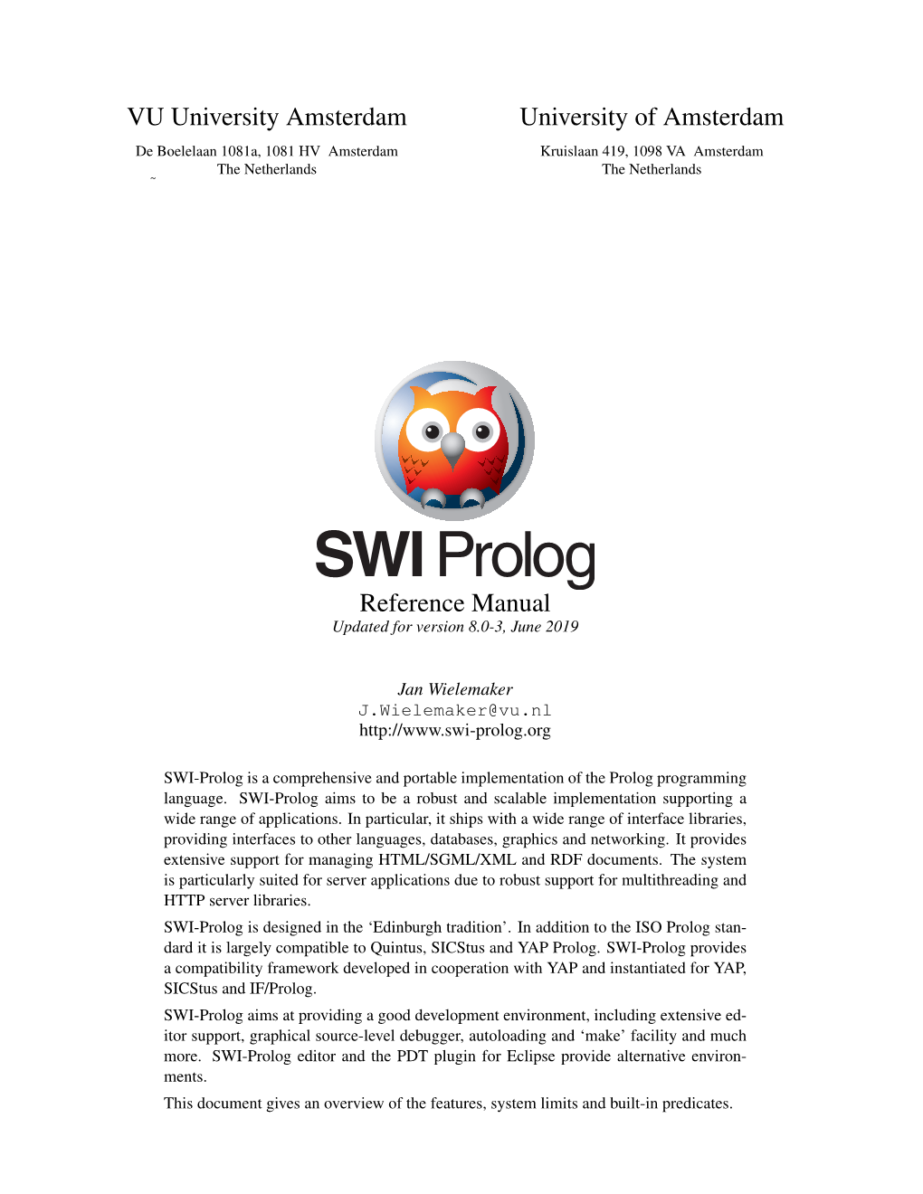 SWI-Prolog 8.0.3 Reference Manual In
