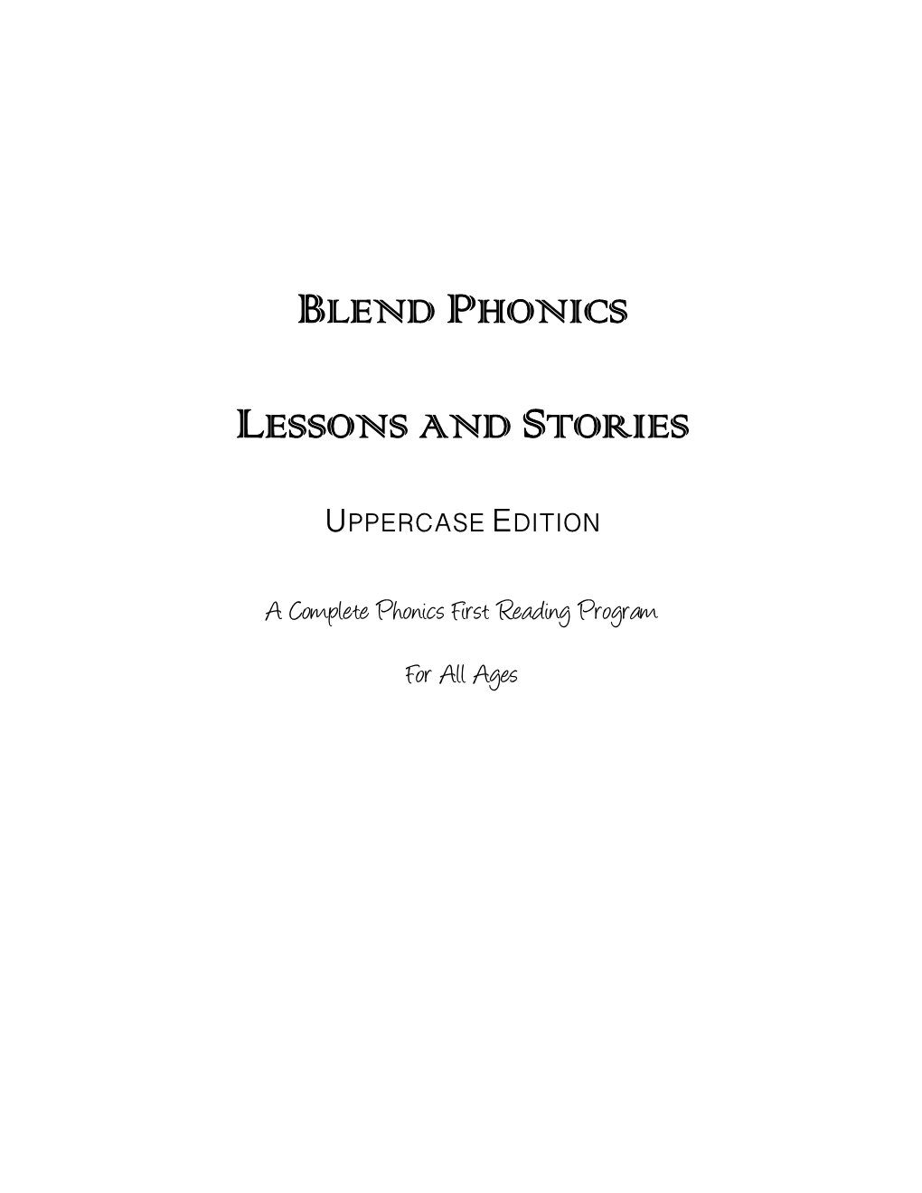 Blend Phonics Lessons and Stories