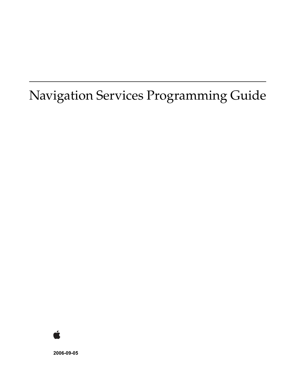 Navigation Services Programming Guide