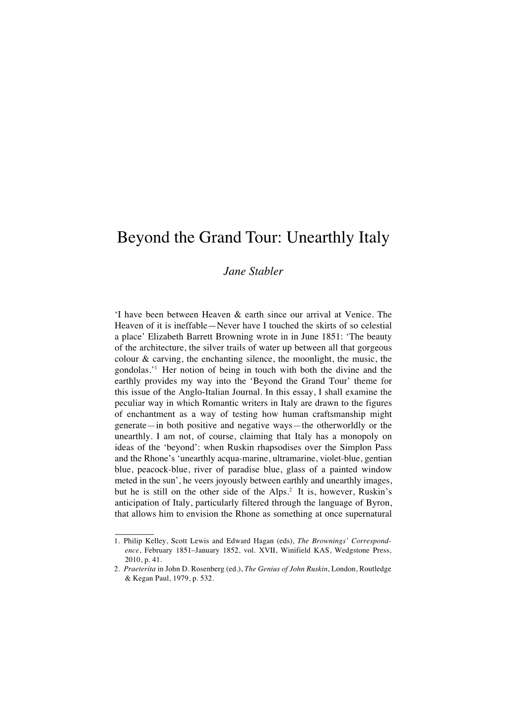 Beyond the Grand Tour: Unearthly Italy 49