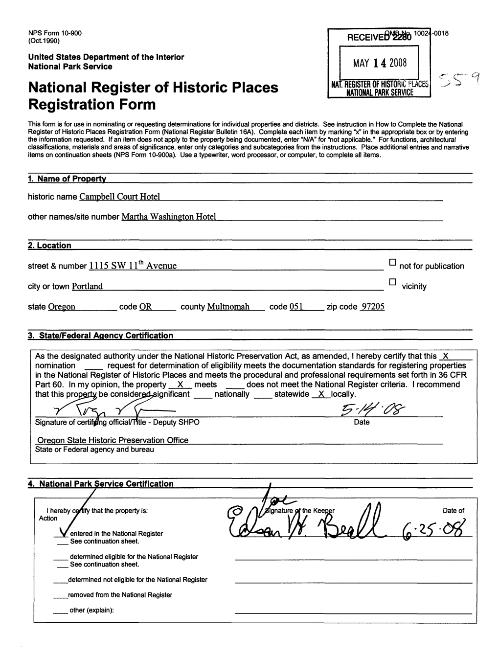 National Register of Historic Places Registration Form (National Register Bulletin 16A)