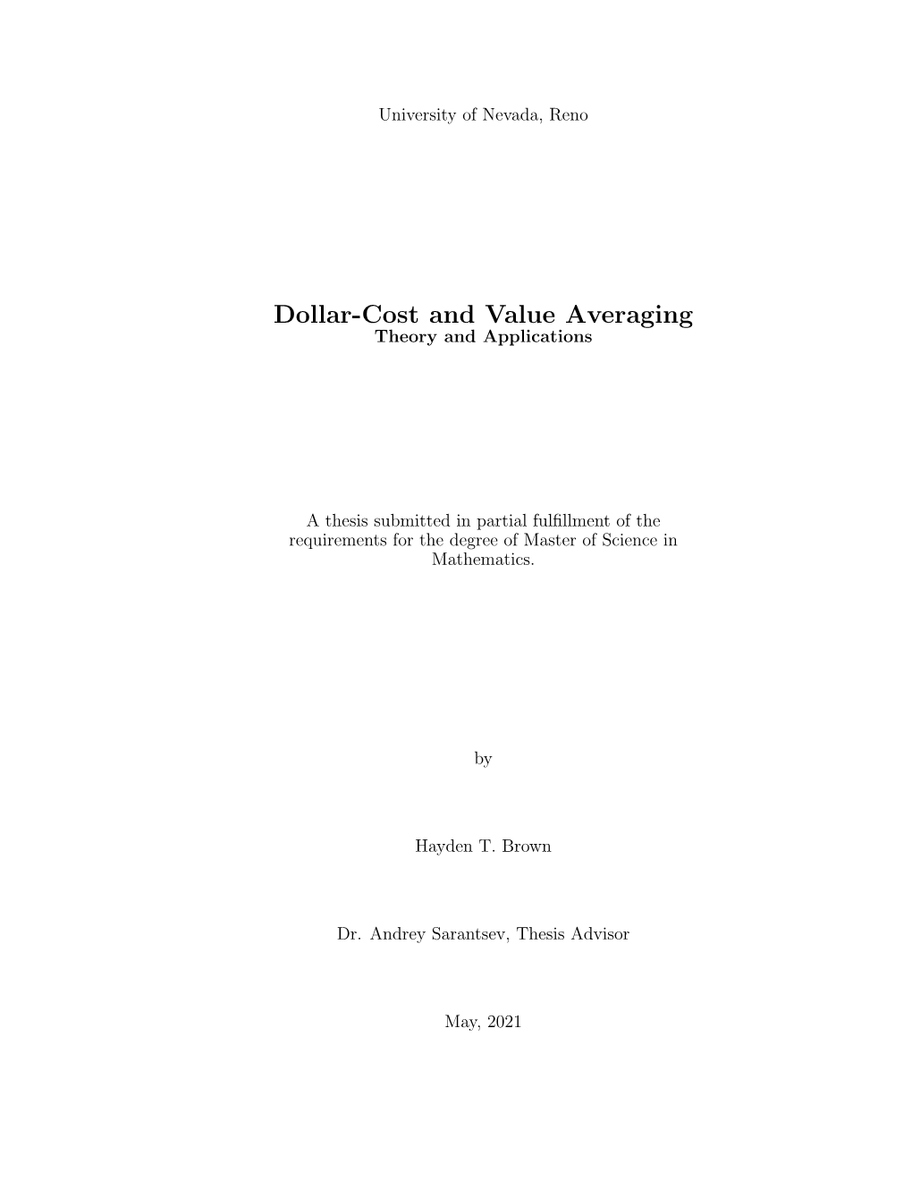 Dollar-Cost and Value Averaging Theory and Applications