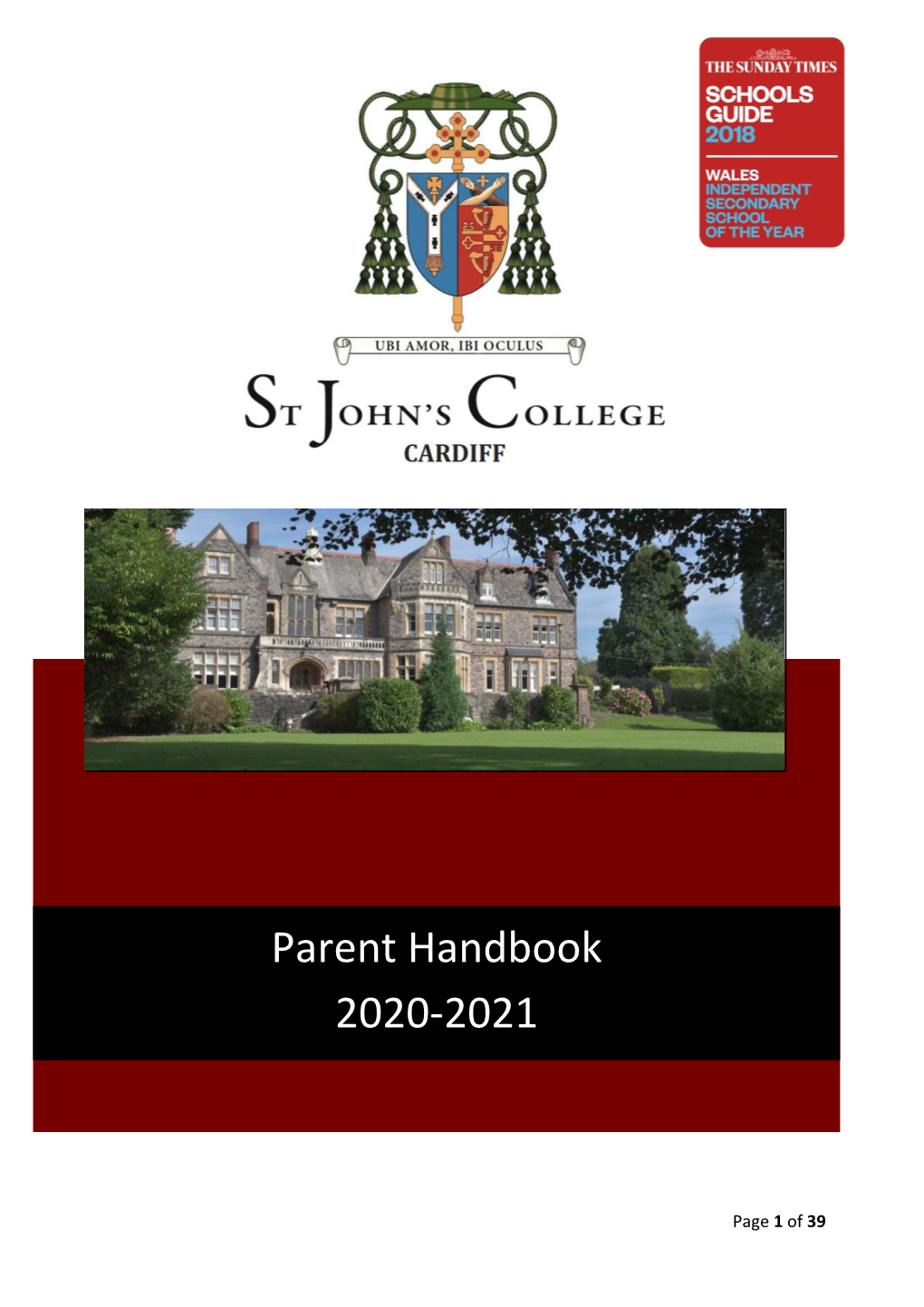 Parent Handbook 2020-2021