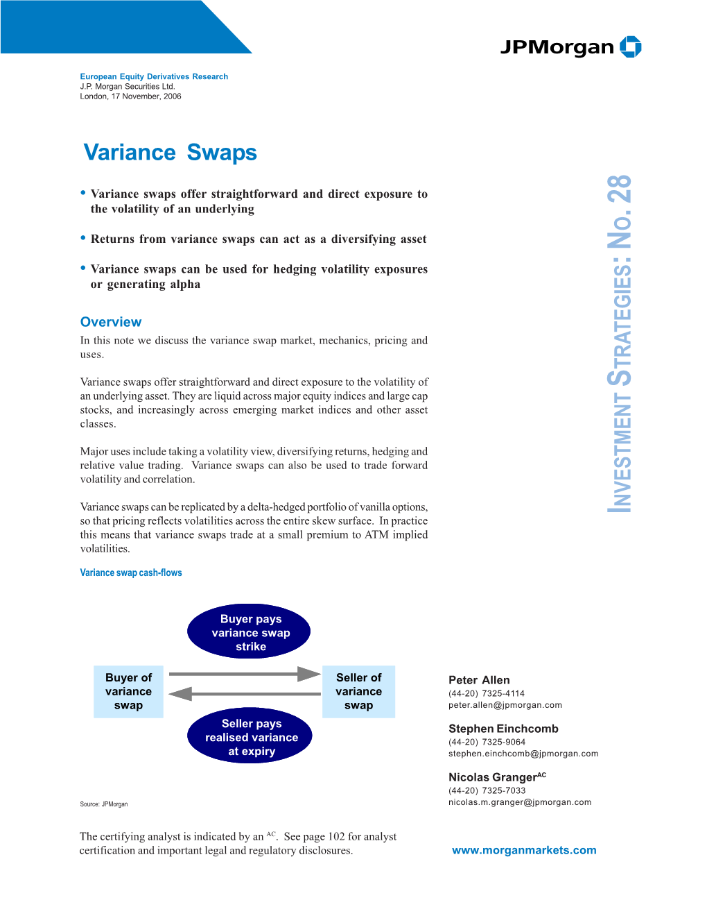 [JP Morgan] Variance Swaps.Pdf