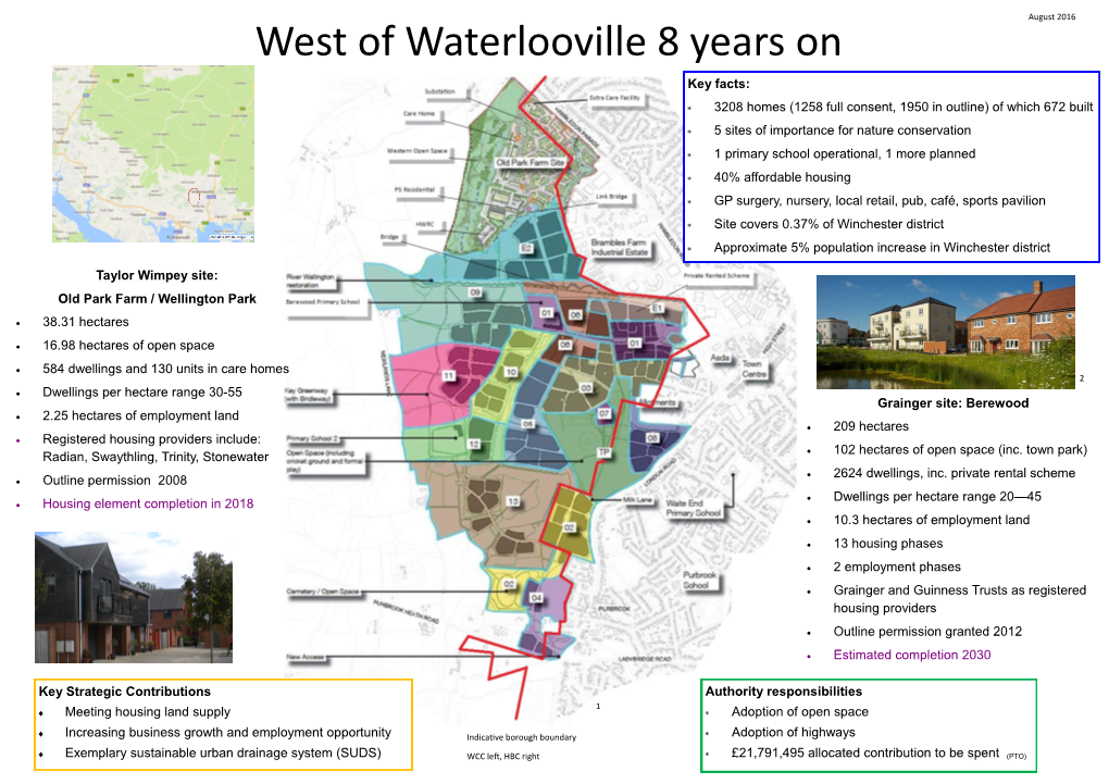 Illustrated Update on the West of Waterlooville Scheme