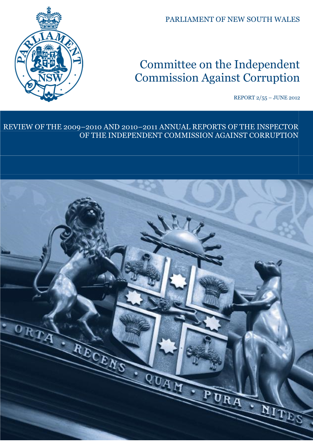 Review of ICAC Inspector's 2009-10 and 2010-11