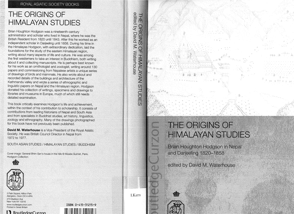 The Origins of Himalayan Studies