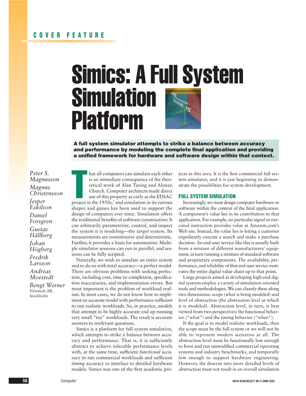 Simics: a Full System Simulation Platform