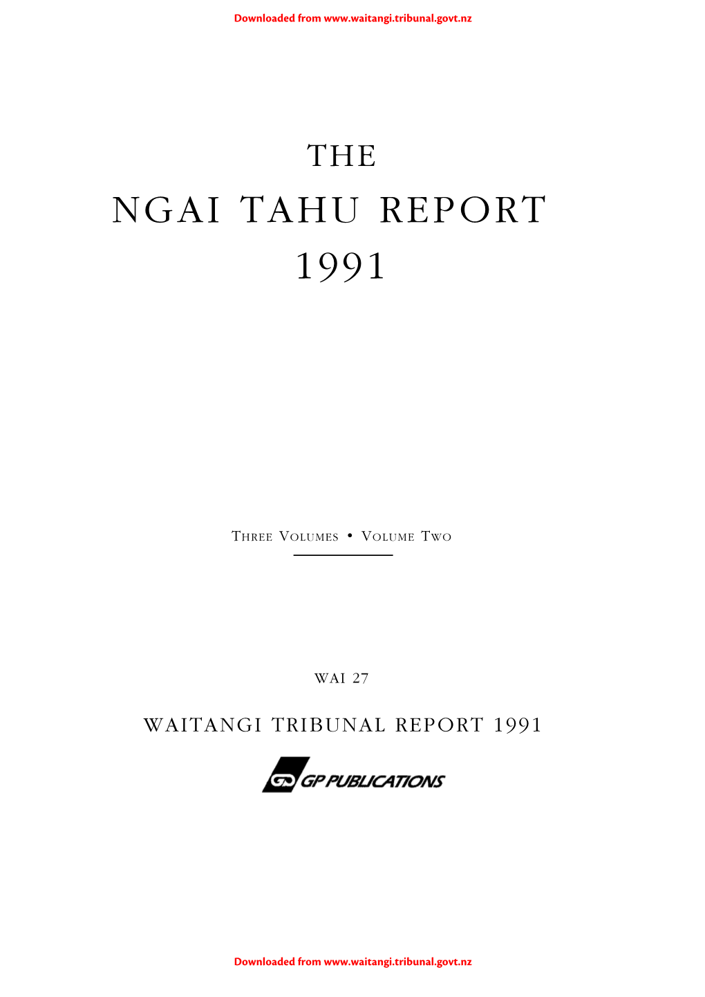 The Ngai Tahu Report 1991