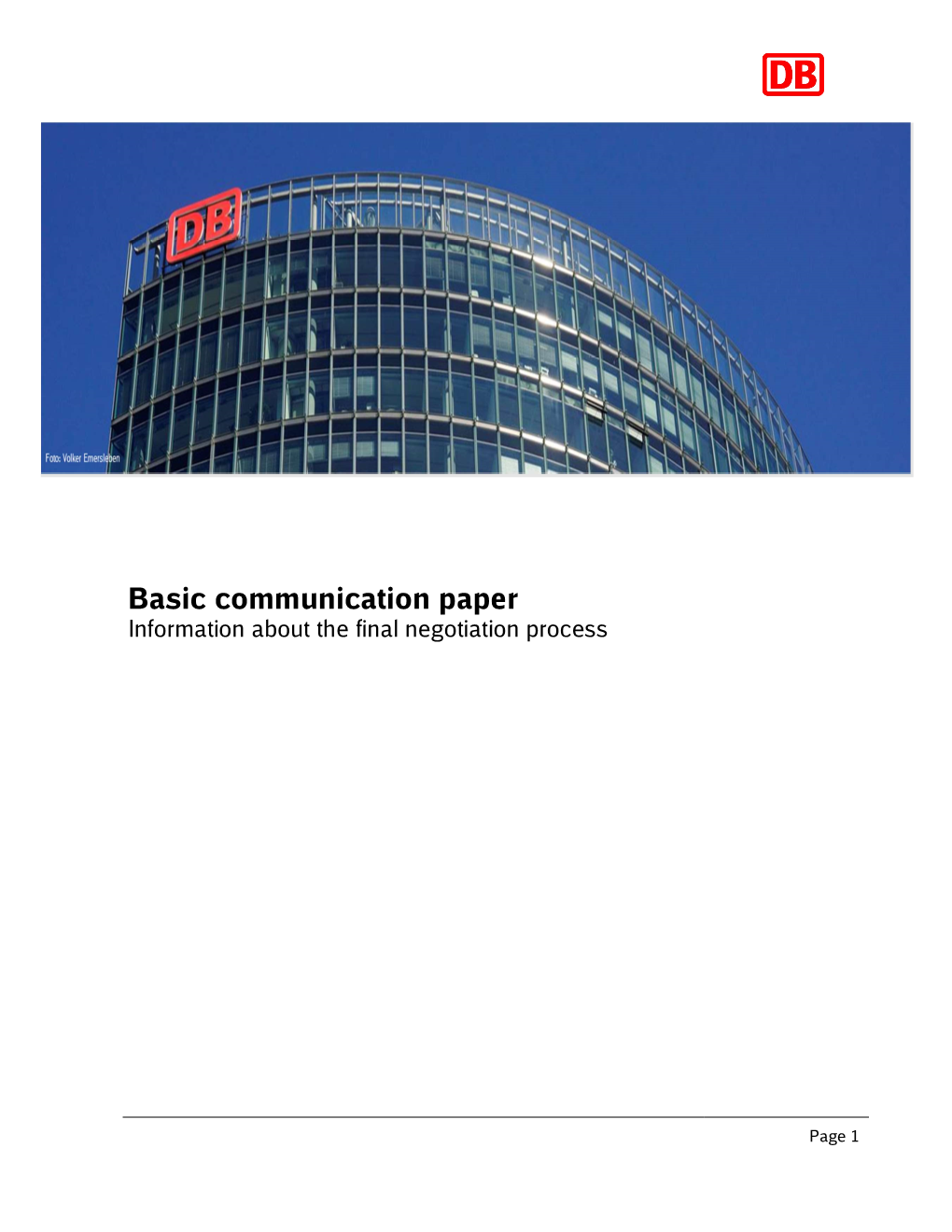 Basic Communication Paper Information About the Final Negotiation Process