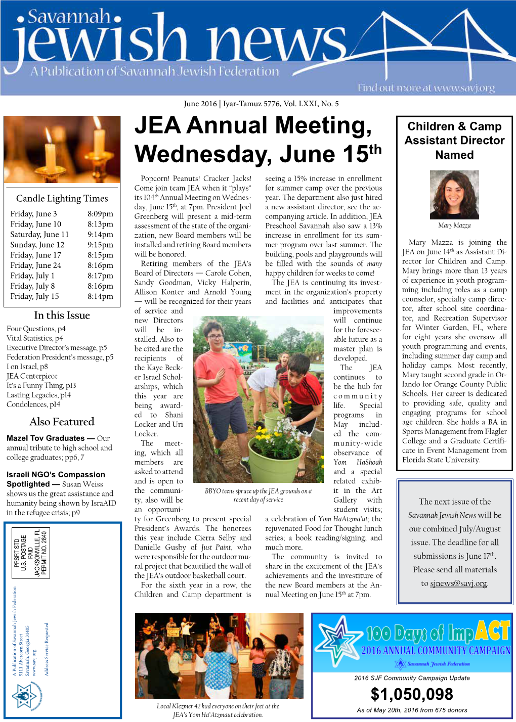 JEA Annual Meeting, Wednesday, June 15Th