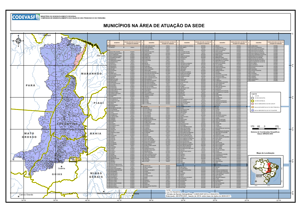 Municípios Na Área De Atuação Da Sede