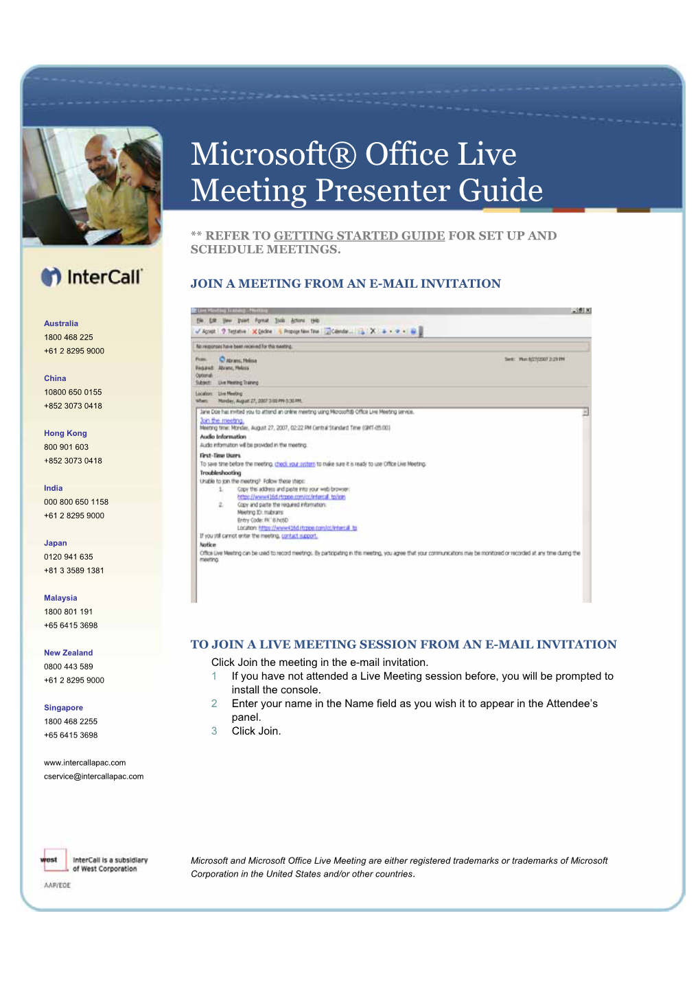 Microsoft® Office Live Meeting Presenter Guide
