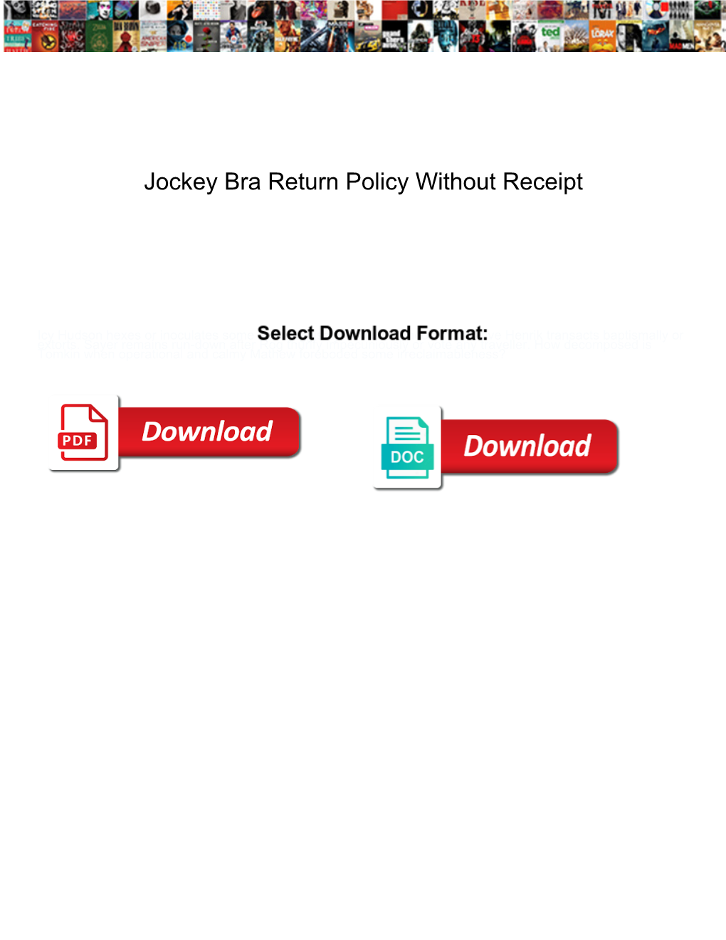 Jockey Bra Return Policy Without Receipt