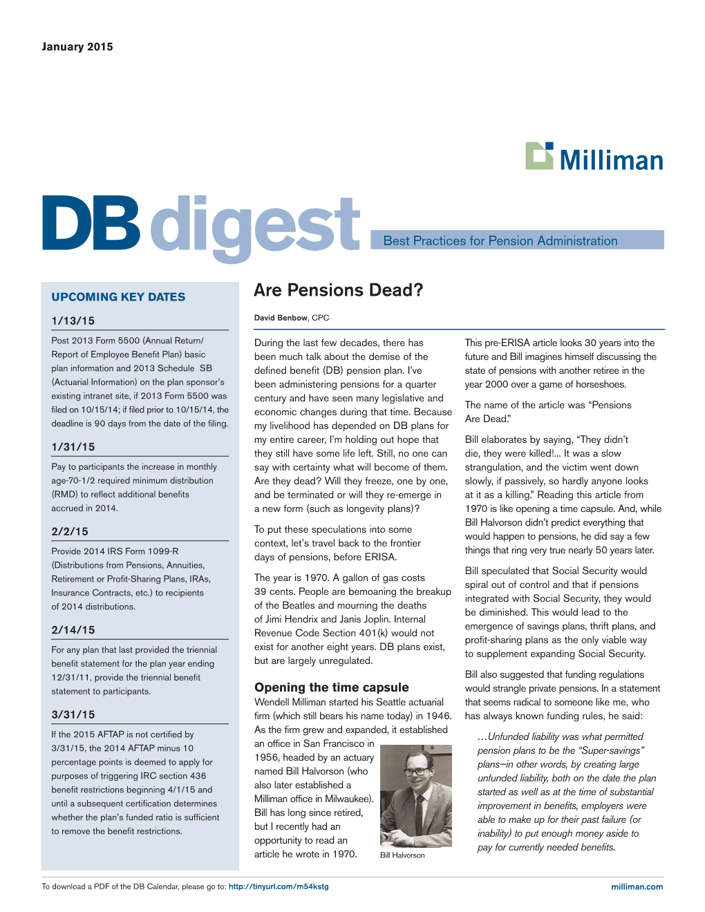 DB Digest Best Practices for Pension Administration