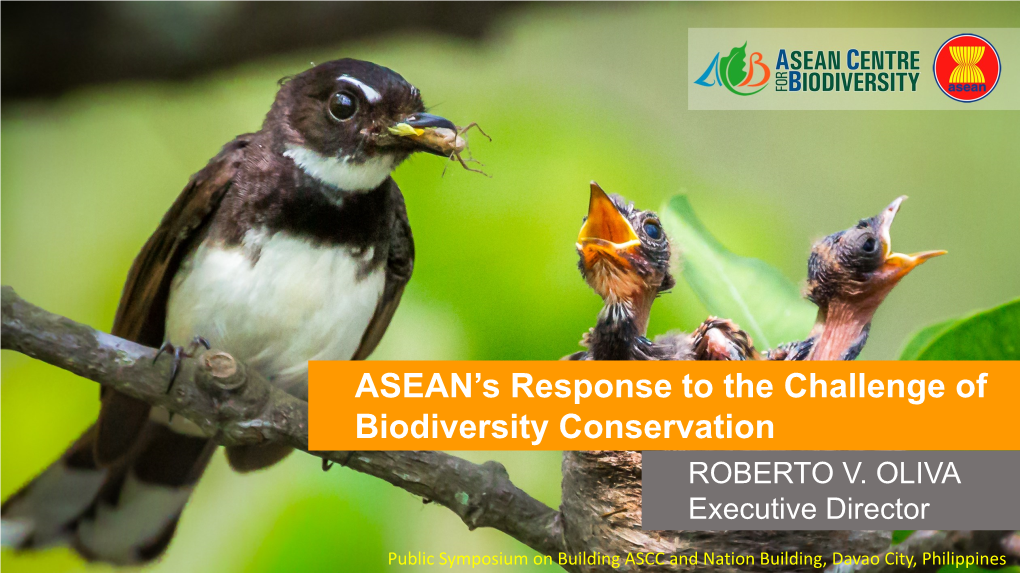 ASEAN's Response to the Challenge of Biodiversity Conservation