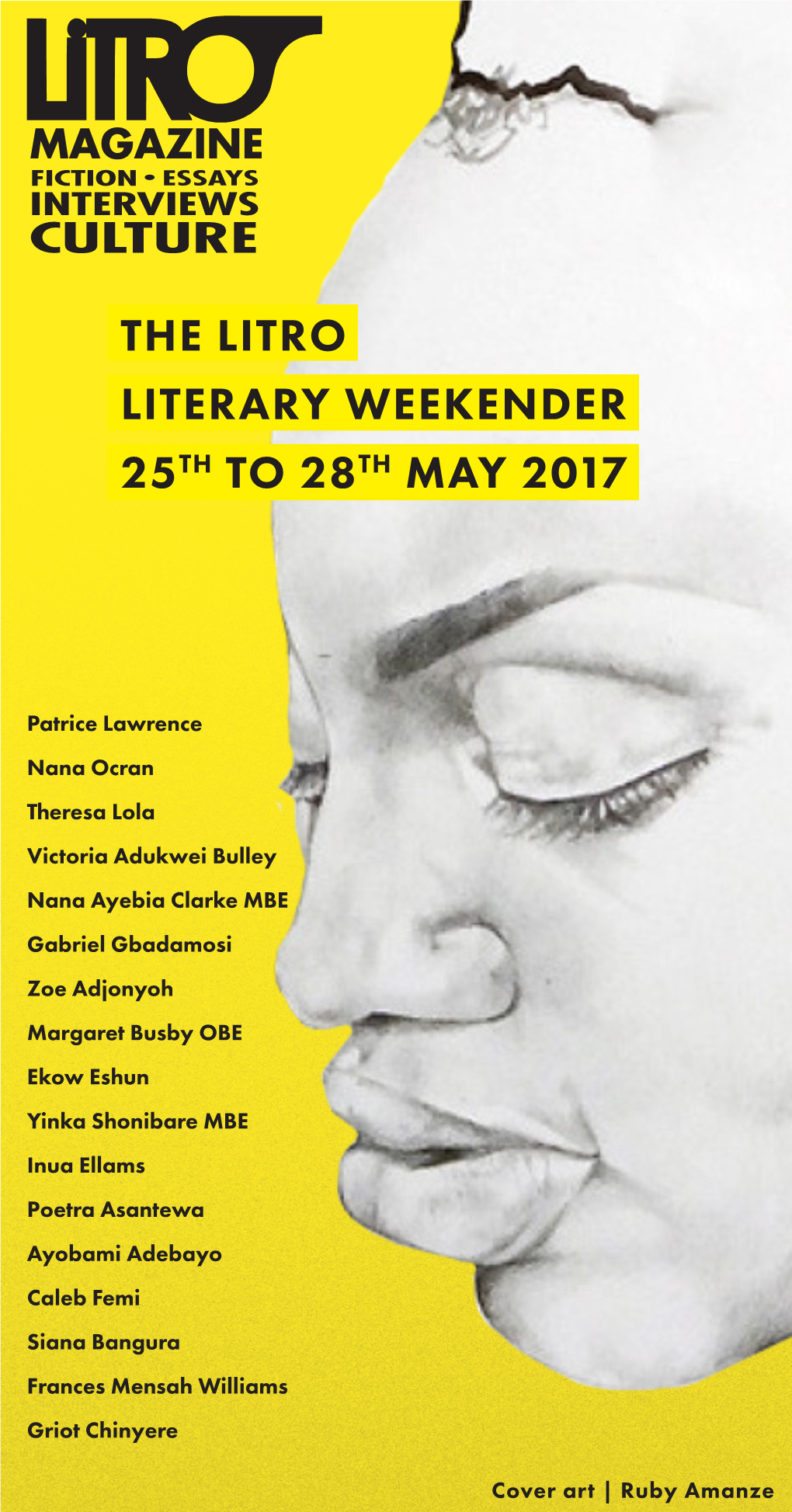 The Litro Literary Weekender 25Th to 28Th M Ay 2017