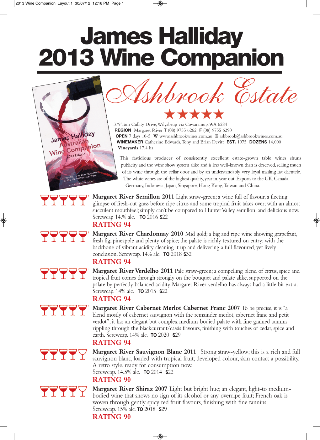 James Halliday 2013 Wine Companion