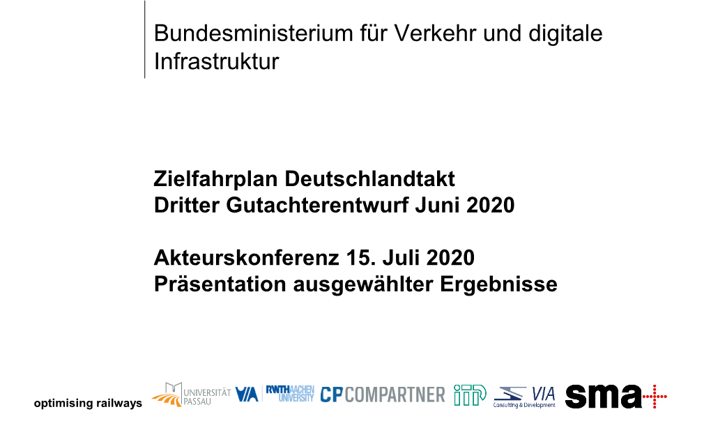 Deutschlandtakt Dritter Gutachterentwurf Juni 2020