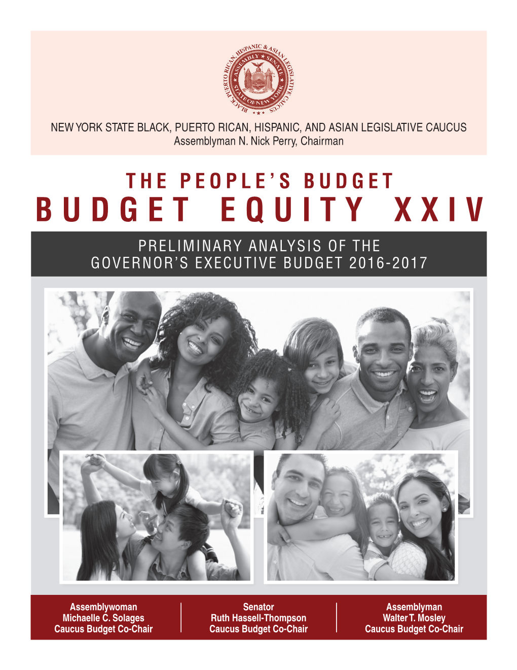 Budget Equity Xxiv Preliminary Analysis of the Governor’S Executive Budget 2016-2017