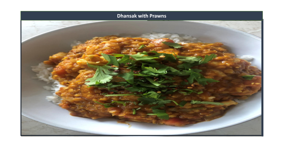 Dhansak with Prawns Ingredients