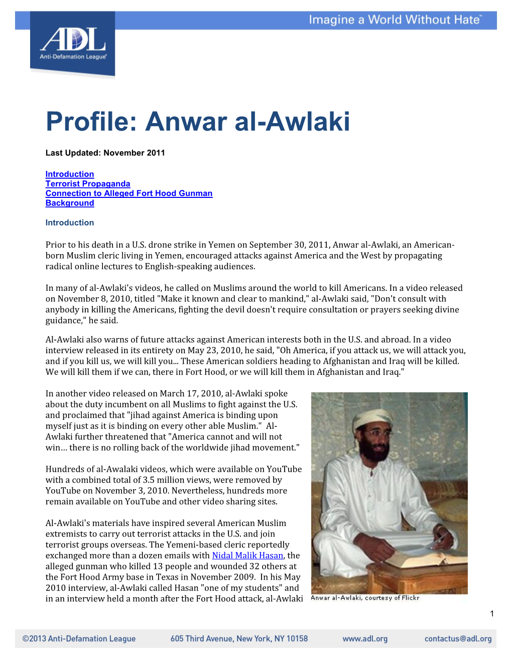 Profile: Anwar Al-Awlaki