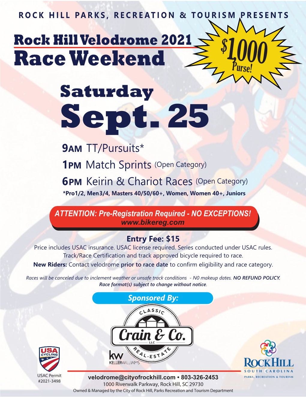 2021 Weekend Race Flyer SEPTEMBER